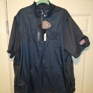 NWT Nike Golf Shield Windwear 1/4 Zip Short Sleeve Pullover Men's sz XXL W/Logo.